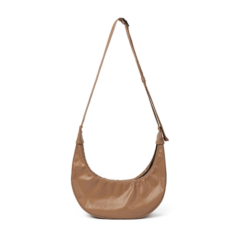 [AFTER PRAY EDITION] CRESCENT (S) COATED HOBO BAG (BROWN)