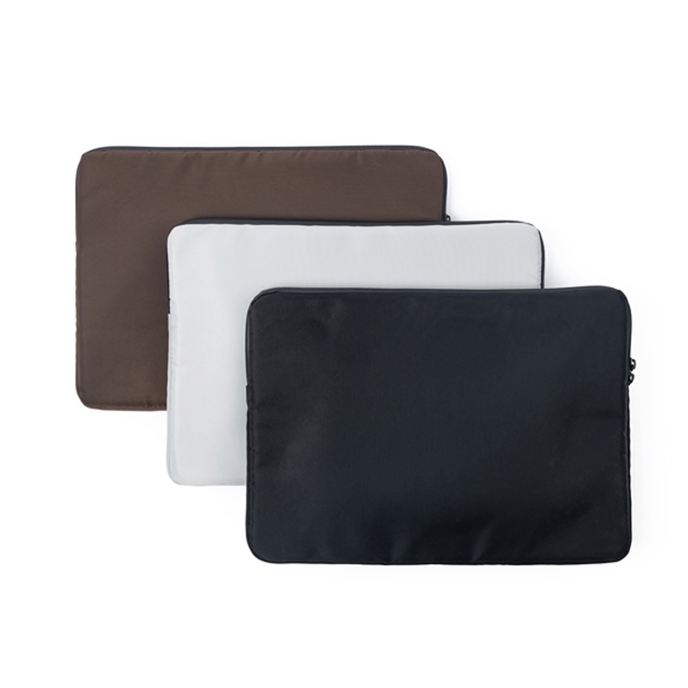 CUSHIONED NYLON LAPTOP CASE 15 (BLACK/BROWN/SILVER)