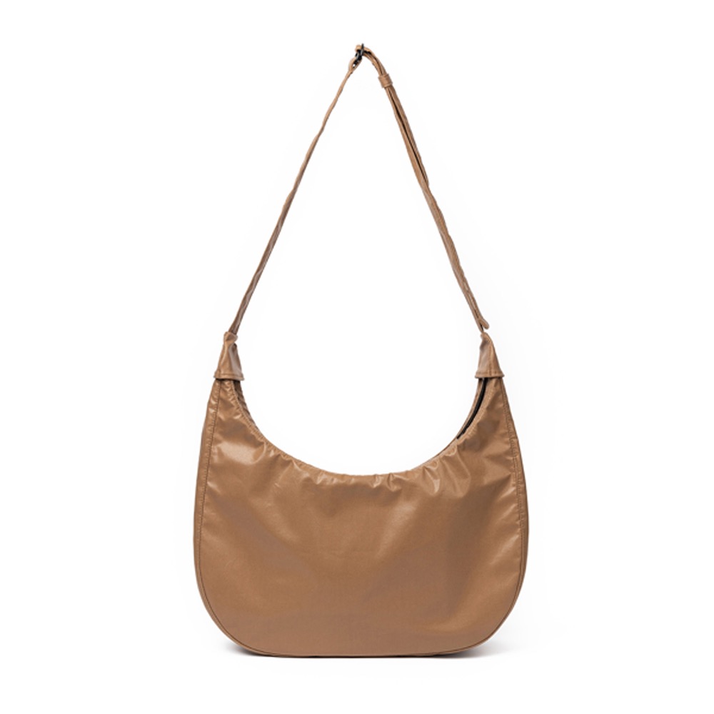 [AFTER PRAY EDITION] CRESCENT COATED HOBO BAG (BROWN)